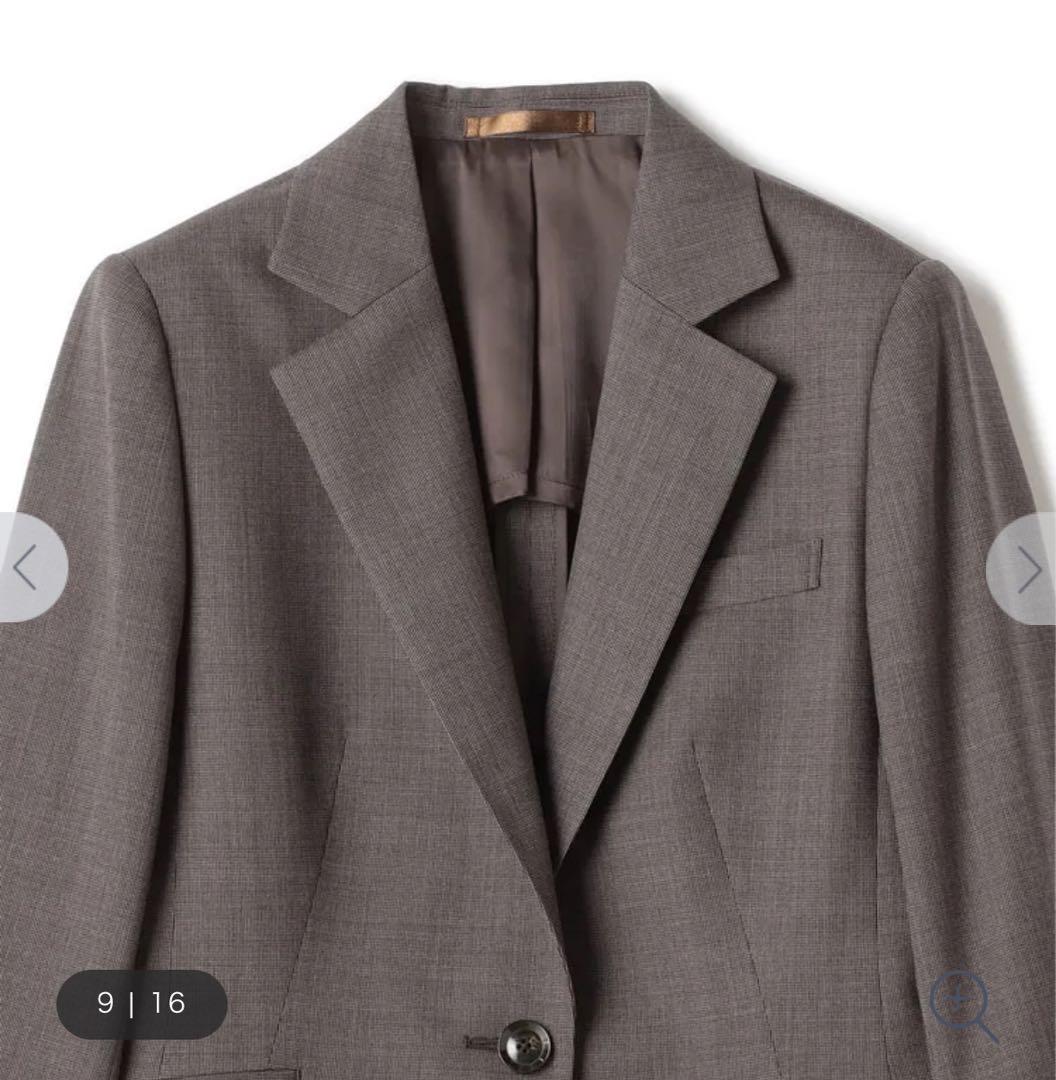 洗えるキレイスーツ 360°キレイ テーラードジャケット 茶 セットアップ上下