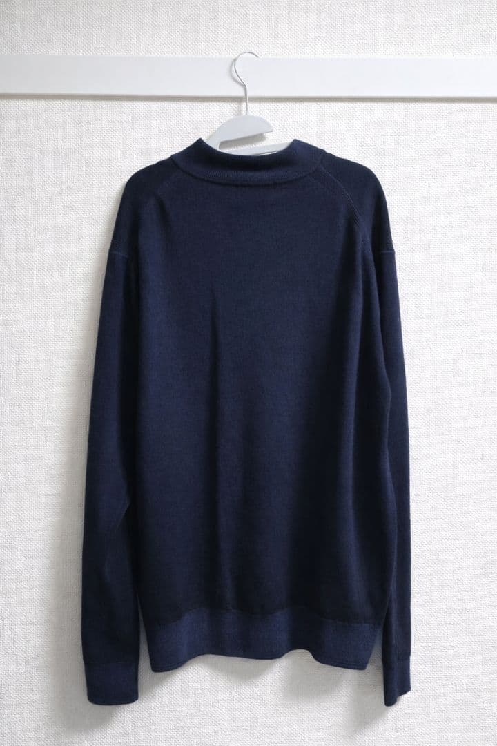 AOURE アウール モックネックニット 紺色