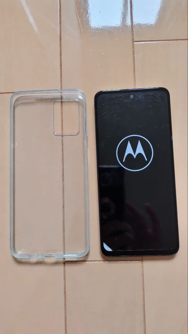 moto g53y 5g スマートフォン ペールピンク クリアケース付き