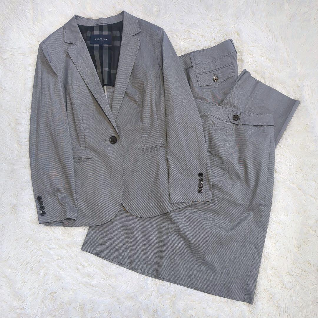 【極美品】バーバリー 3点セット セットアップ スーツ 44 大きいサイズ