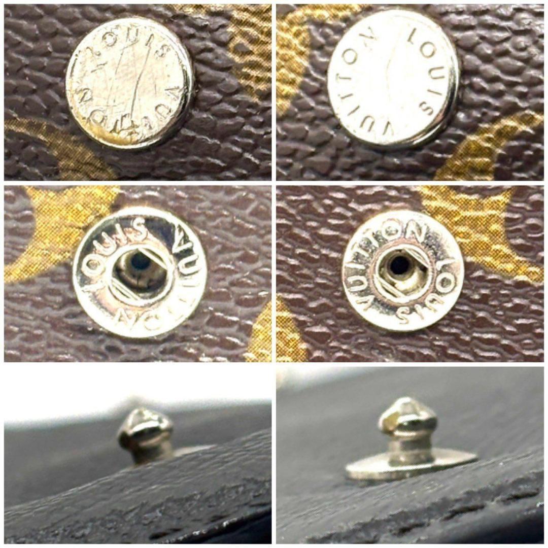 l*7様 ルイヴィトン 三つ折り長財布 モノグラムマカサー チェーン付き 茶