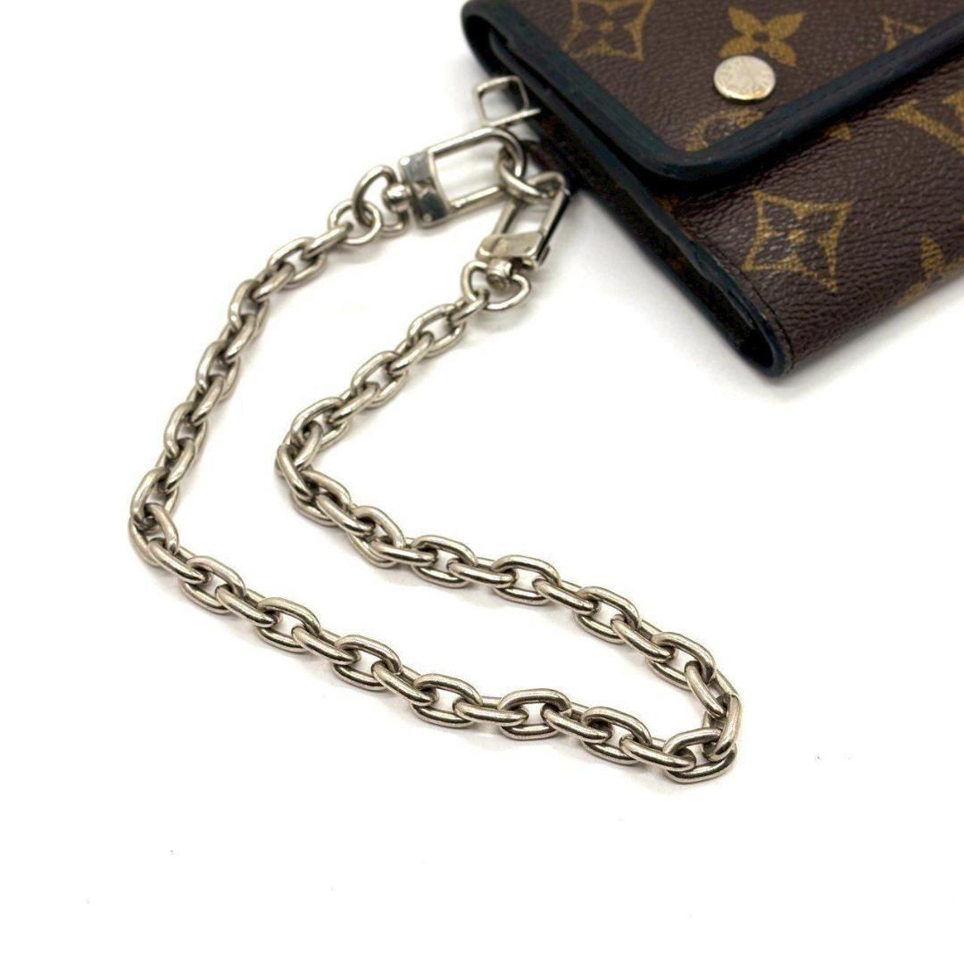 l*7様 ルイヴィトン 三つ折り長財布 モノグラムマカサー チェーン付き 茶