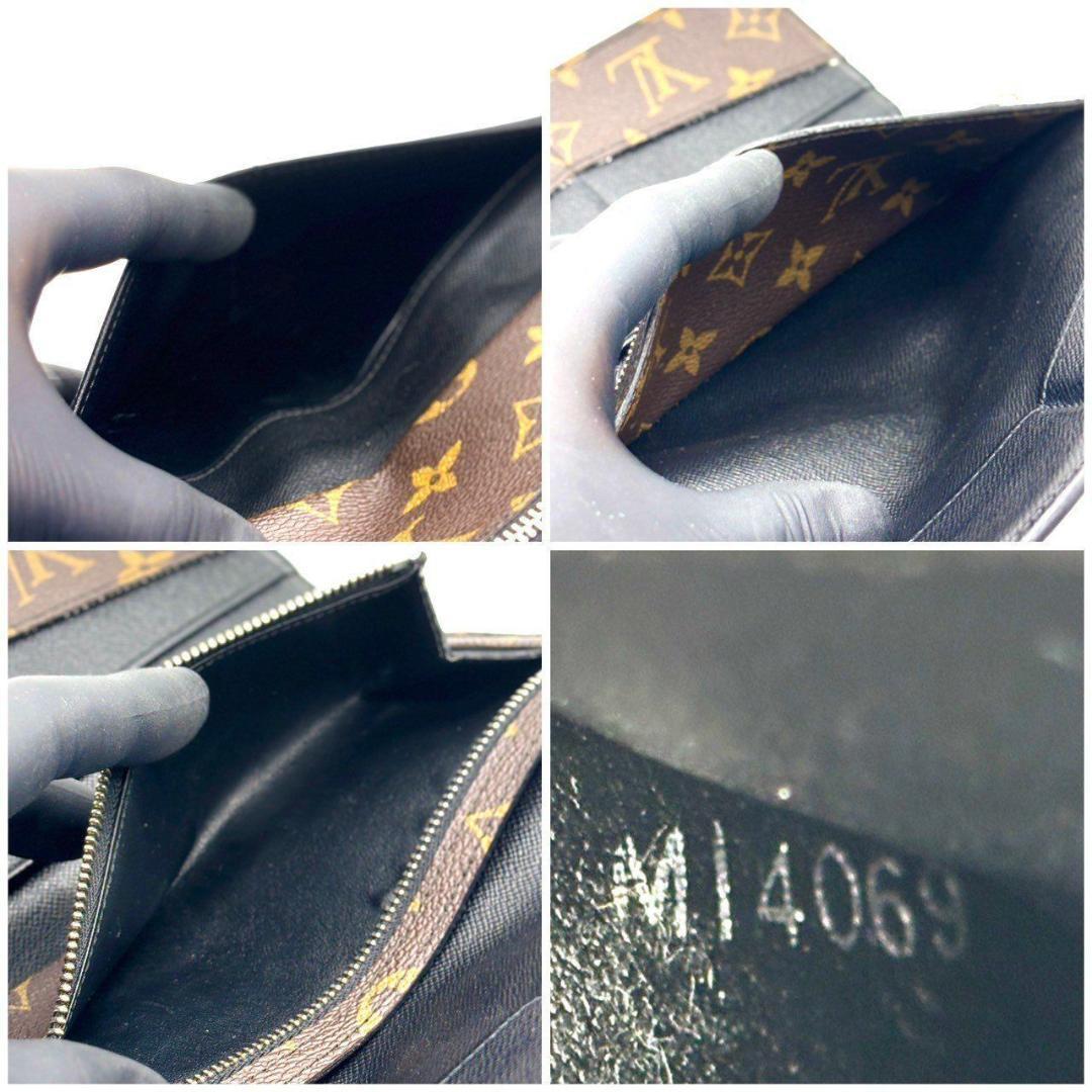 l*7様 ルイヴィトン 三つ折り長財布 モノグラムマカサー チェーン付き 茶