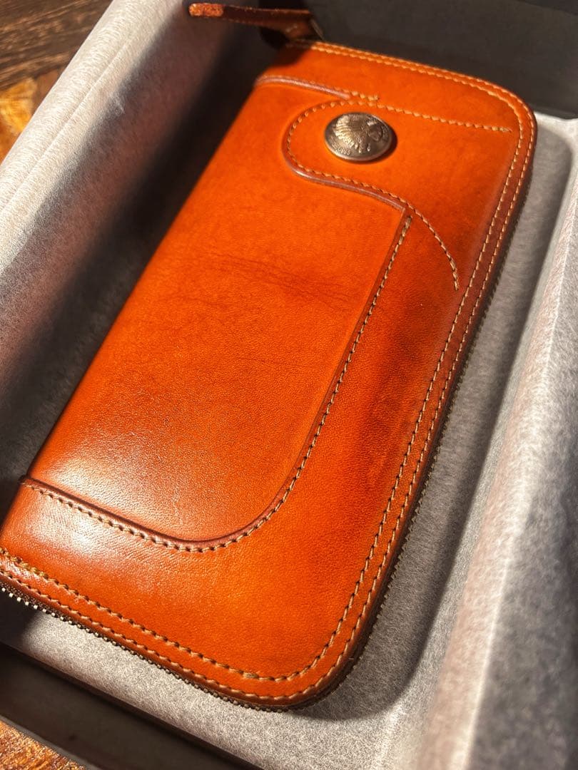 【美品】REDMOON レッドムーン ラウンドファスナー 長財布 ラウンド