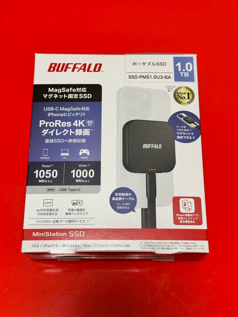 BUFFALO 外付けSSD 1.0TB SSD-PMS1.0U3-BA