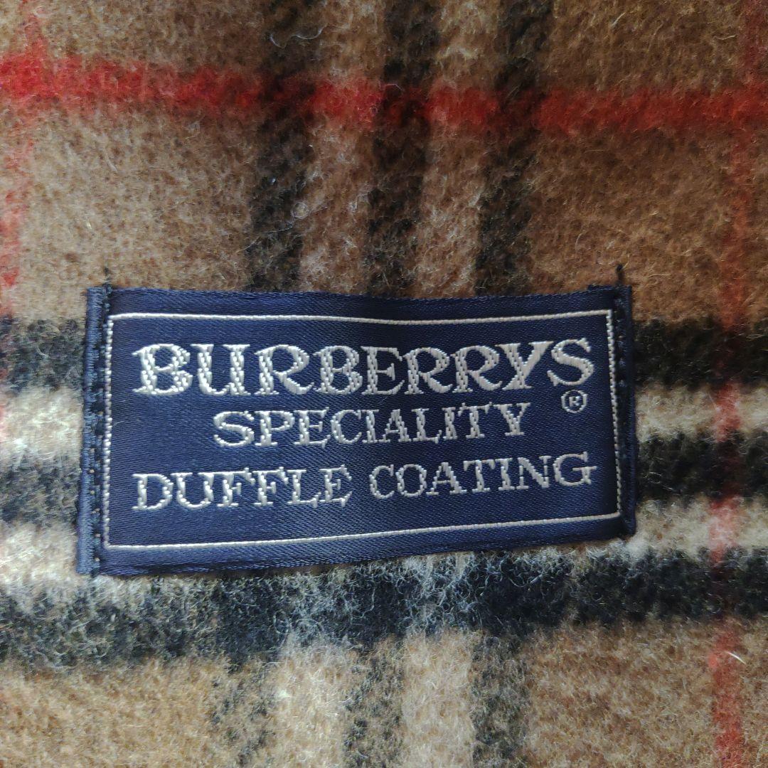 バーバリーロンドン ダッフルコート ノバチェック ウール ベージュ 英国製