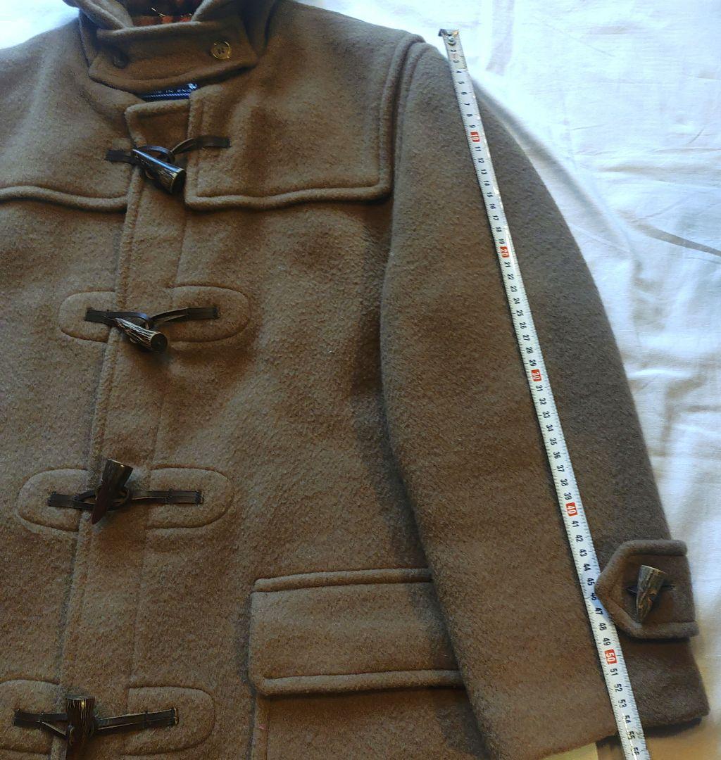 バーバリーロンドン ダッフルコート ノバチェック ウール ベージュ 英国製