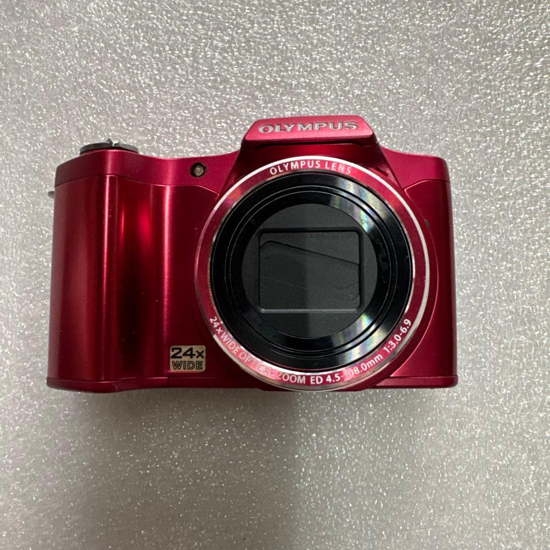 Olympus デジタルカメラ 赤 24倍ズーム