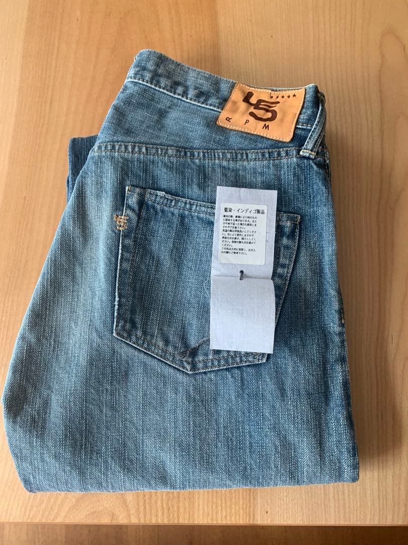 45R 再び6.5空比古比女群青ダメージ加工デニム　28