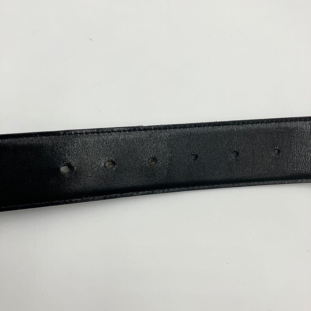 極美品✨ブルガリ ベルト サークルロゴ ビーゼロワン レザー ブラック