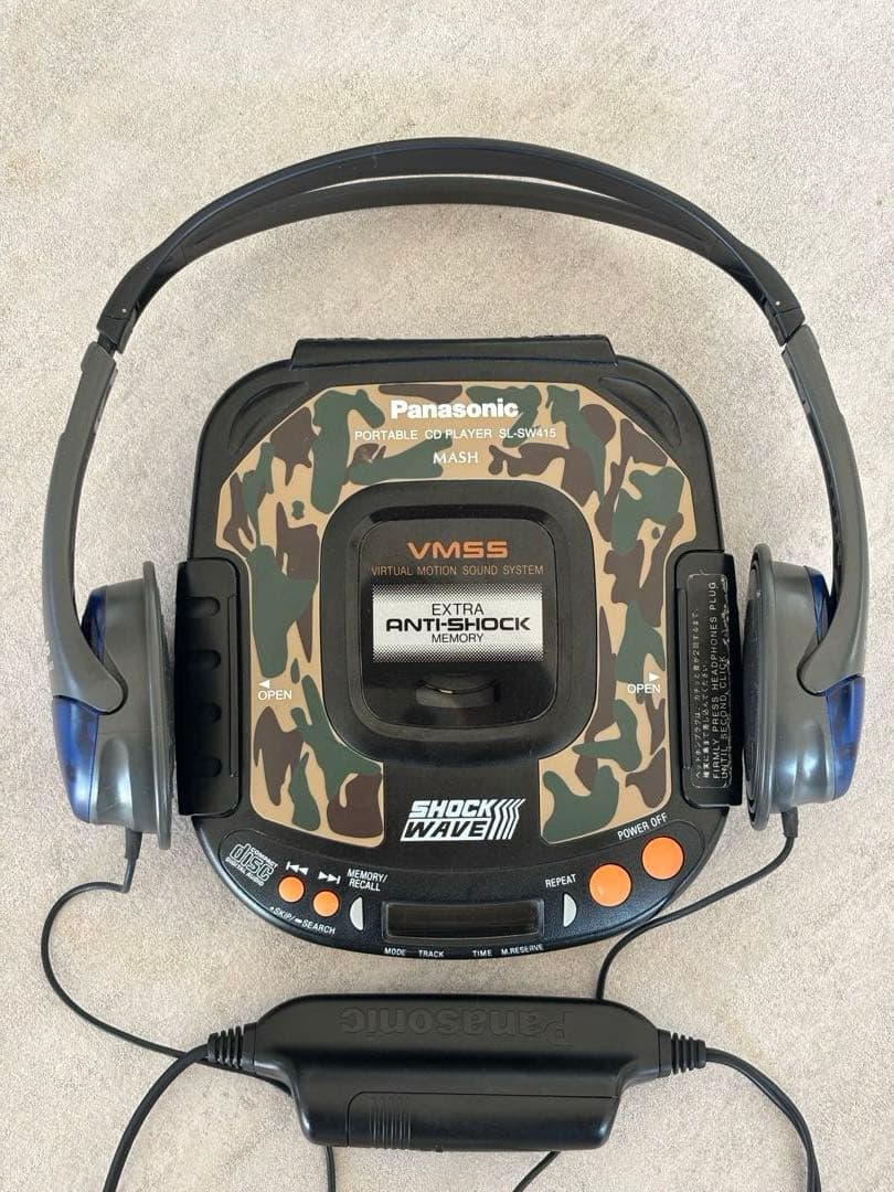 パナソニック SHOCKWAVE SL-SW415 振動ヘッドホン付き動作確認