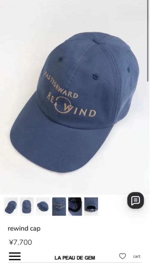 帽子 lapeaudegem / rewind cap