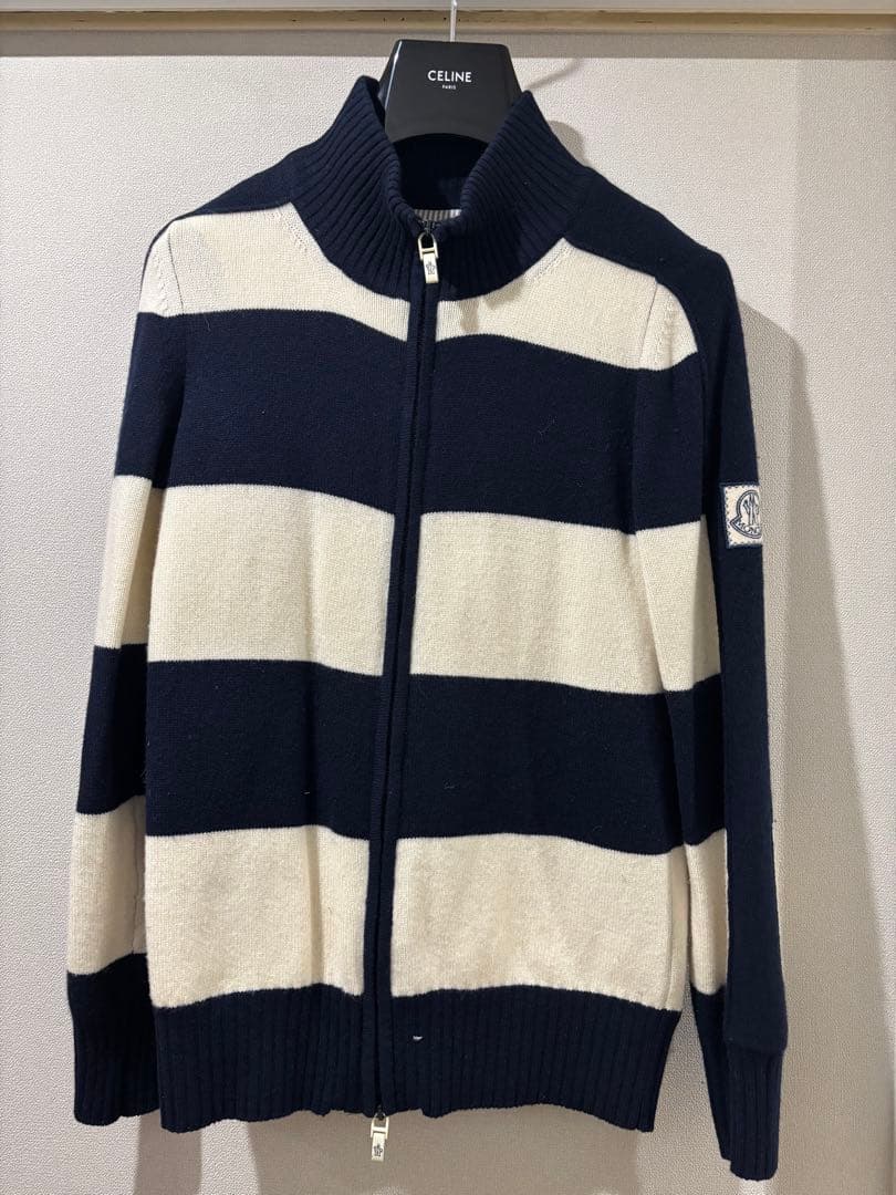 モンクレールガムブルー トムブラウン 2012AW ボーダーニット中綿入り