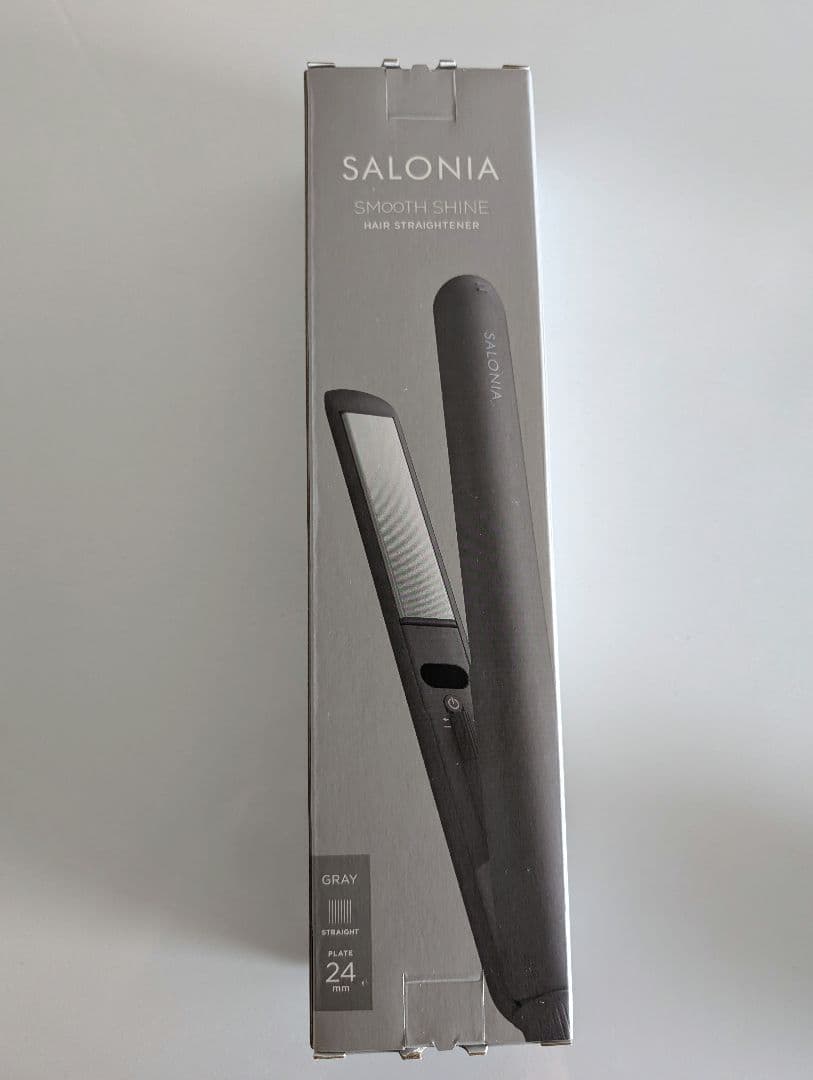 【新品未開封】SALONIA スムースシャイン ヘアアイロン グレー