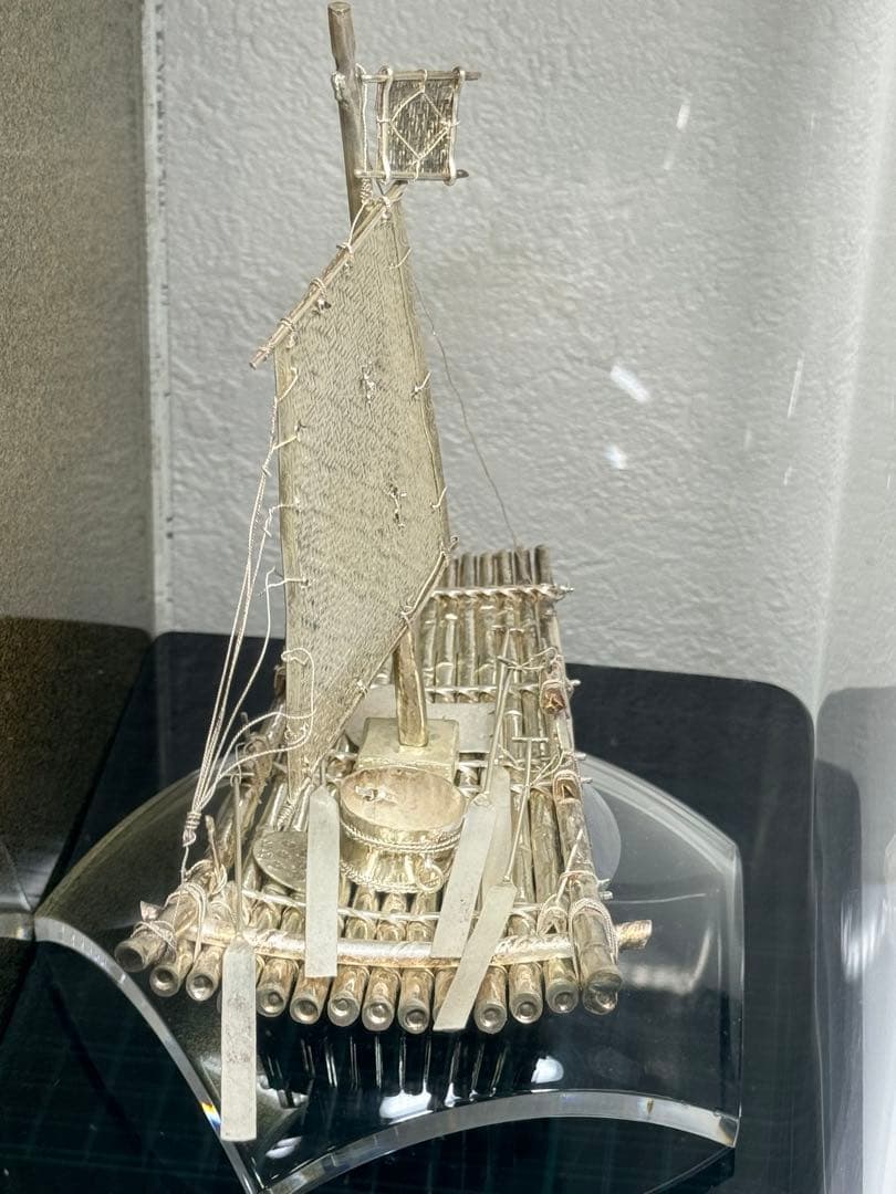 銀製 ヨット 置物 帆船モチーフ ケース付き