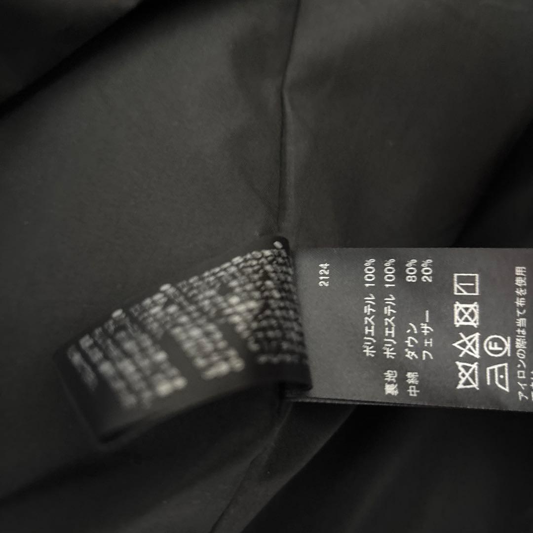 ミズイロインド　mizuiro ind フード付き ショート丈ダウン　ブラック