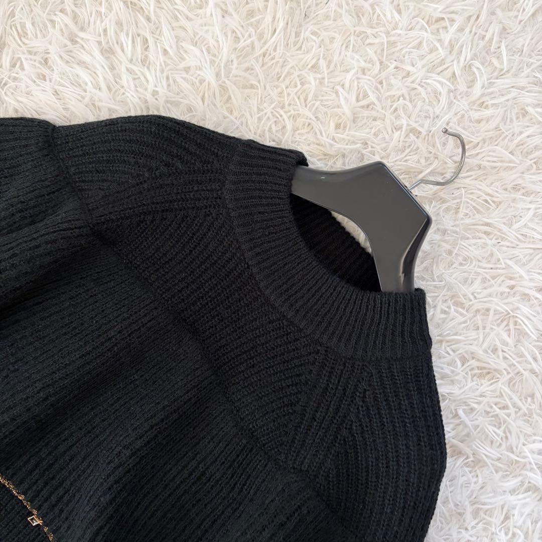 新品未使用 ビアズリー 25AW オーナメントフリルニット ブラック