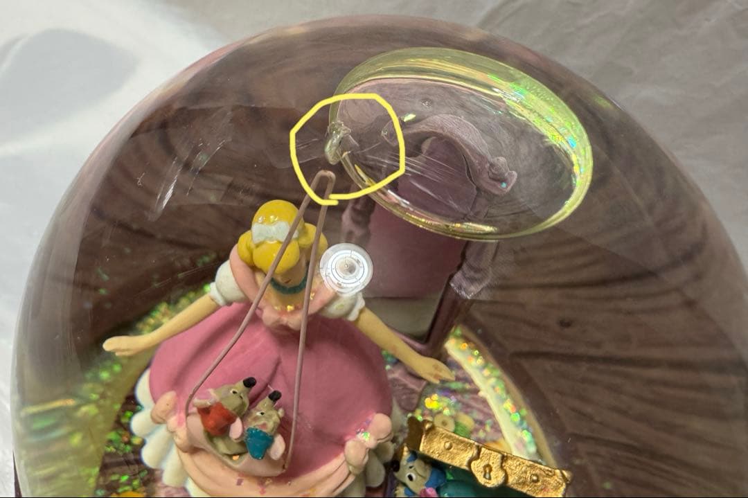 ディズニー シンデレラ オルゴール付き スノーグローブ