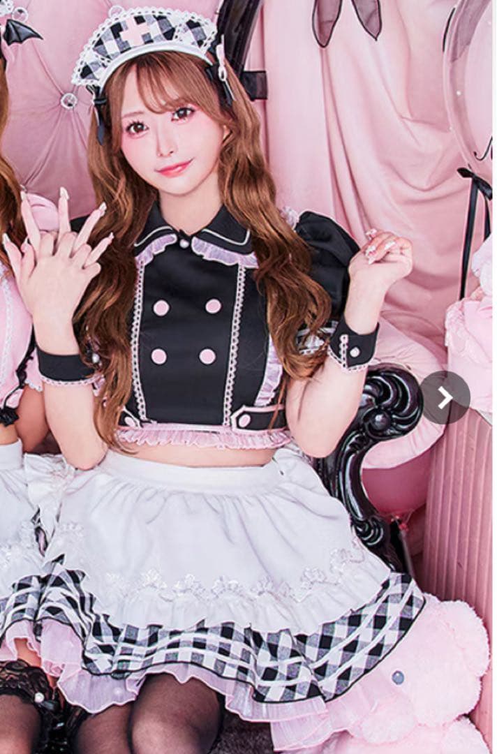 今月限定値下げ✨【舞々悪魔×Malymoon】チェックフリルラブミーデビルナース