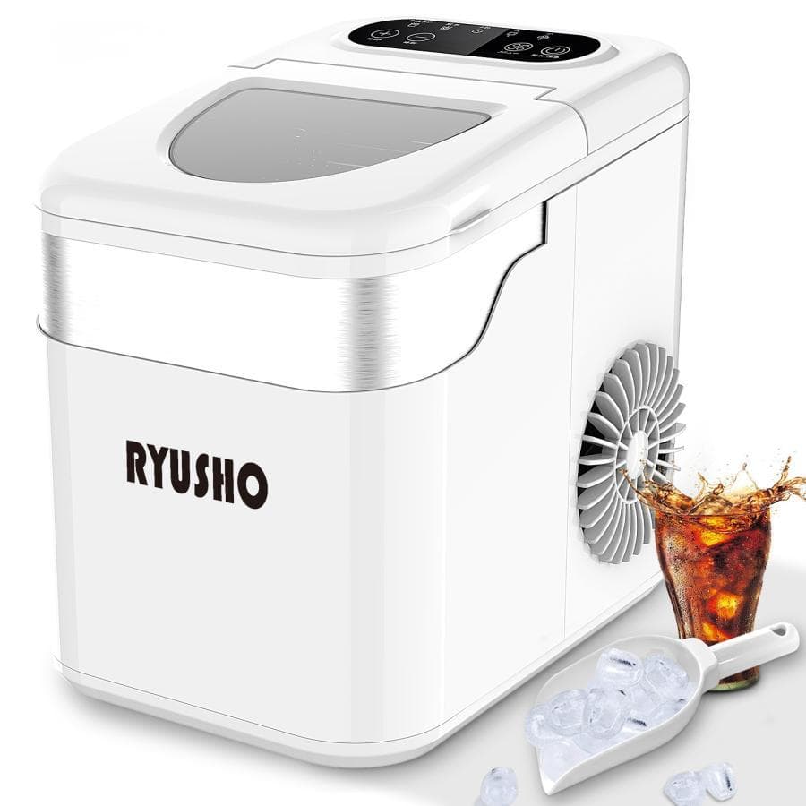 製氷機 製氷機家庭用 小型高速製氷機 コンパクト自動製氷機最短6分で(ホワイト)