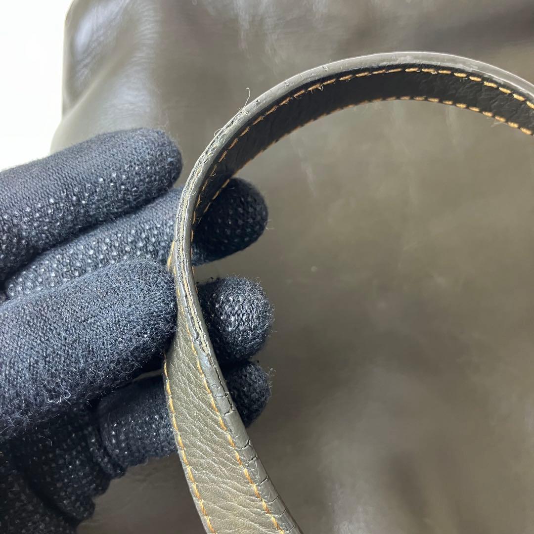 マザーハウス✨コハダ M A4可 オリーブ 牛革 レザー トートバッグ 肩掛け