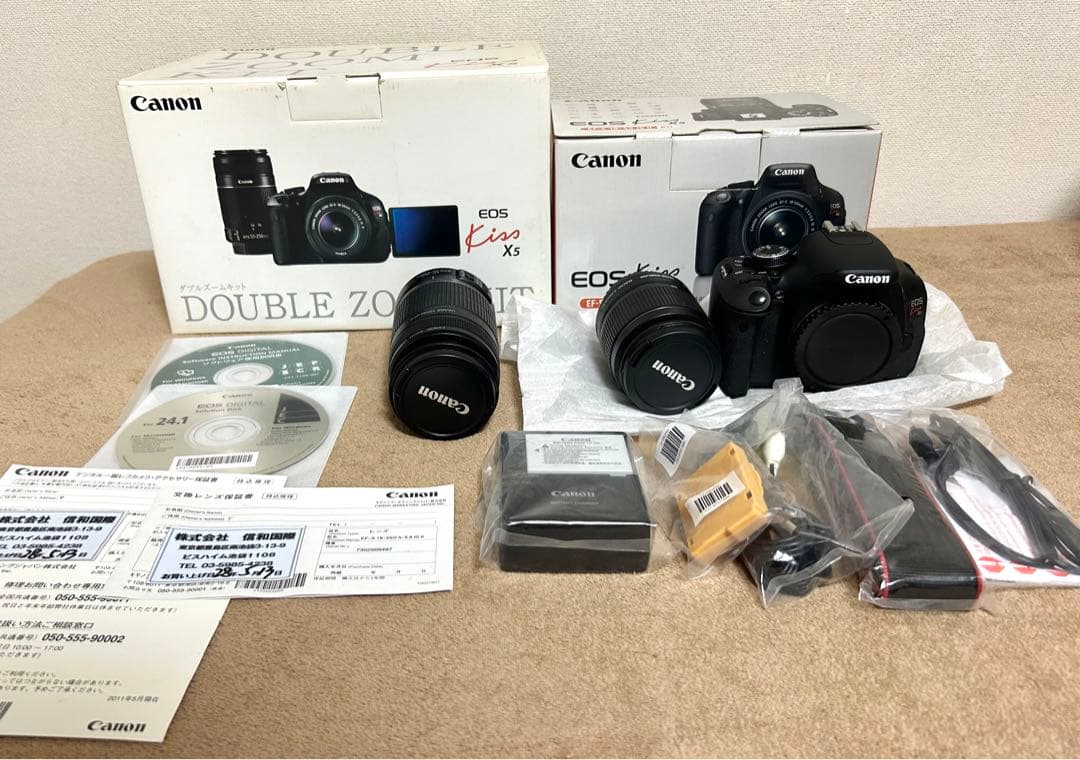 Canon EOS kiss X5 ダブルズームキット デジタル一眼レフカメラ