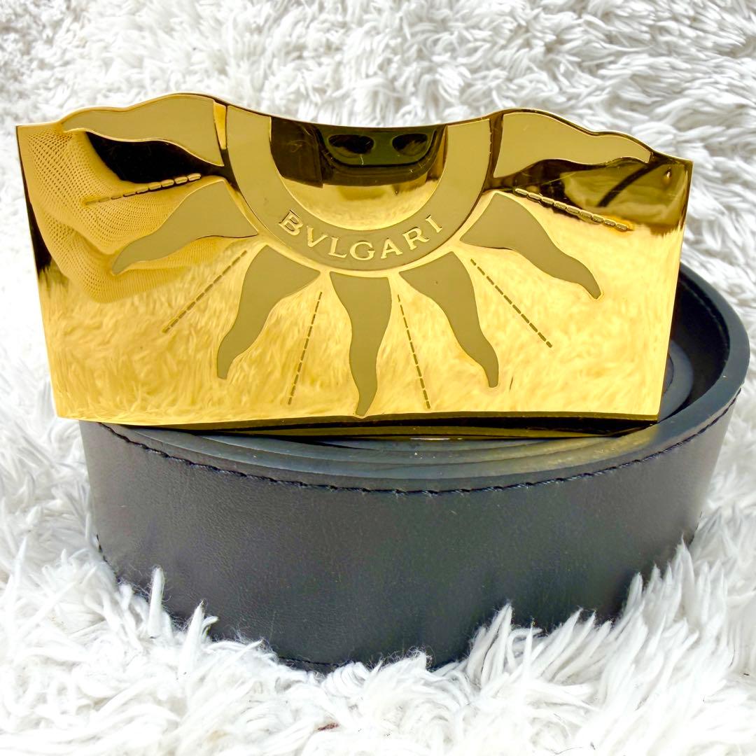 【極美品】BVLGARI ブルガリ メンズ トンドサン ベルト ゴールド