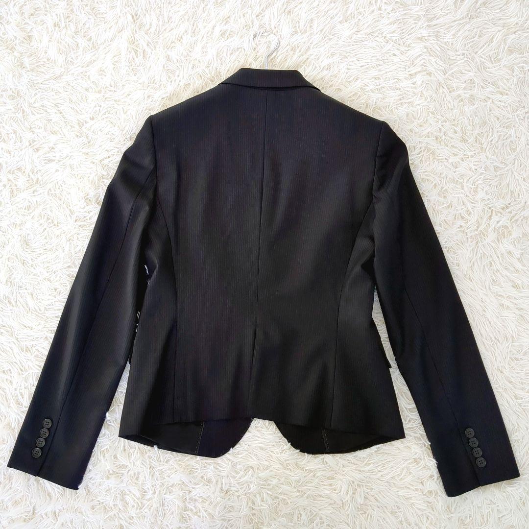 極美品✨️23区 レディースセットアップスーツ3点セット パンツ　ストライプ　黒