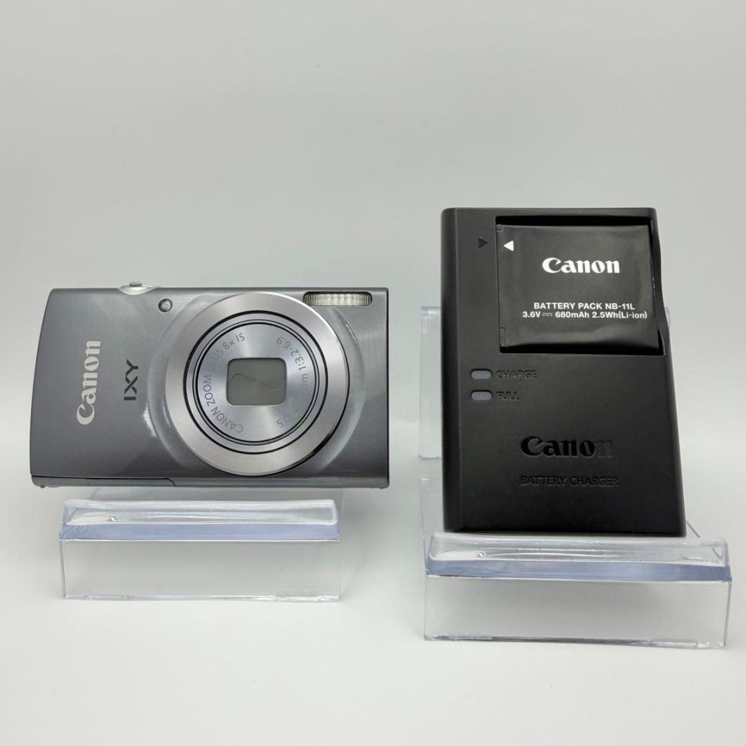 【美品：実写あり】Canon IXY160 シルバー　デジカメ 120210