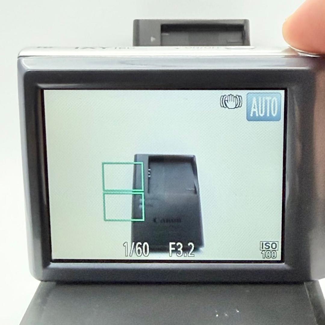 【美品：実写あり】Canon IXY160 シルバー　デジカメ 120210