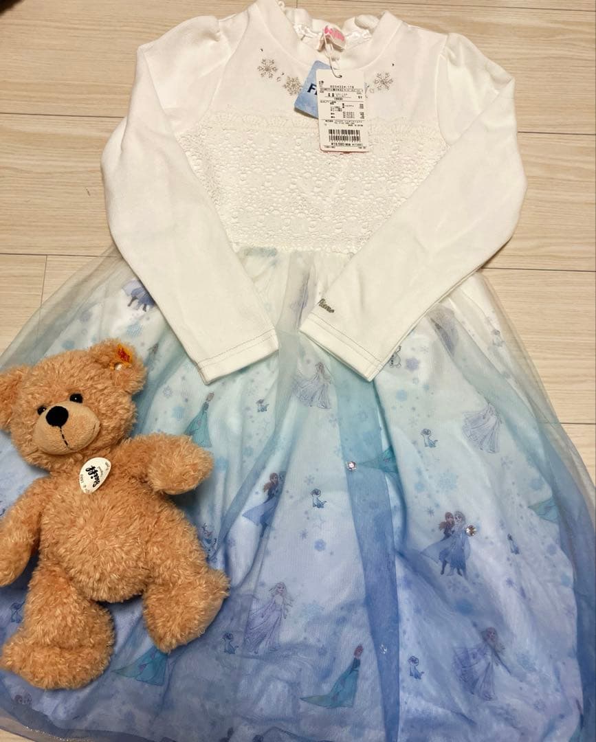 アナ雪ワンピース　130 ブルー