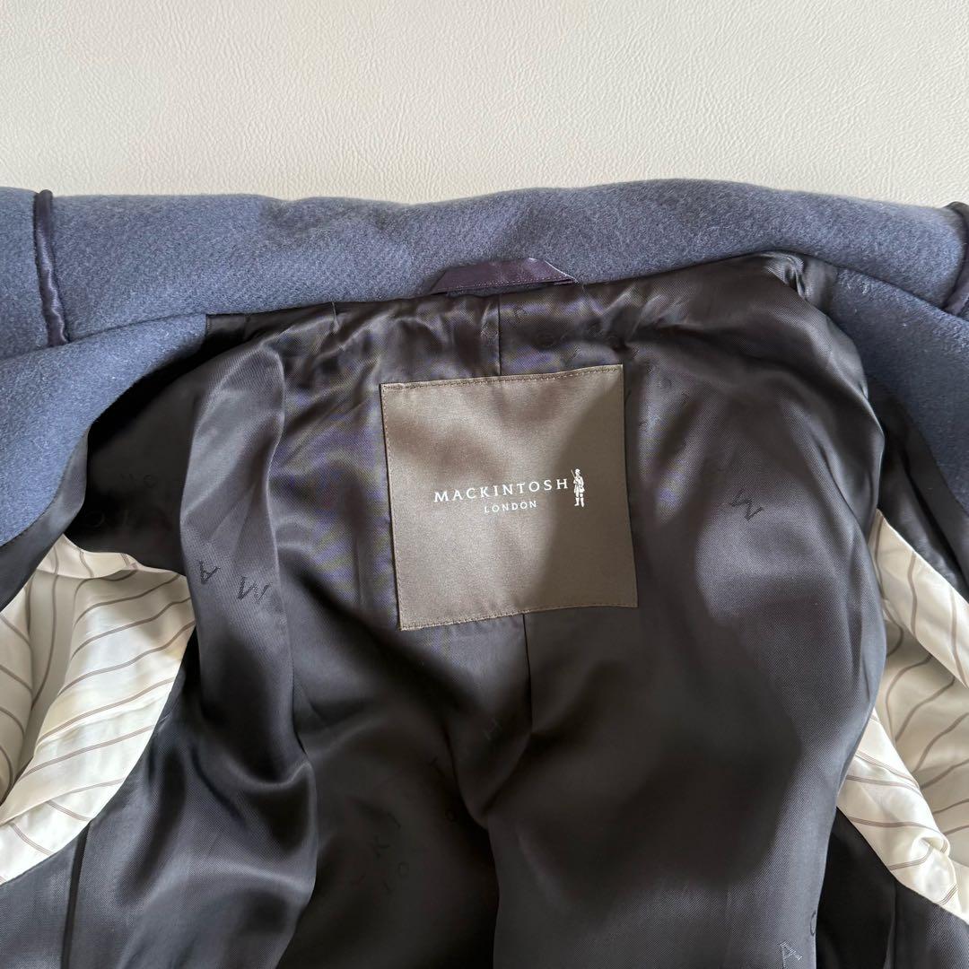 美品　マッキントッシュロンドン　ダッフルコート　くすみブルー　40 紺