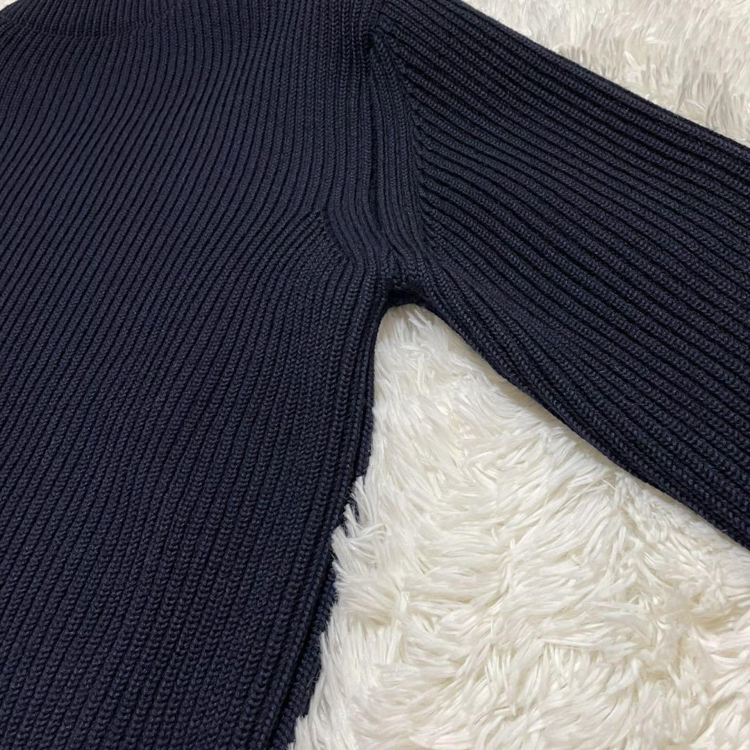 極美品 ANDERSEN-ANDERSEN 5G クルーネック ニット M 紺