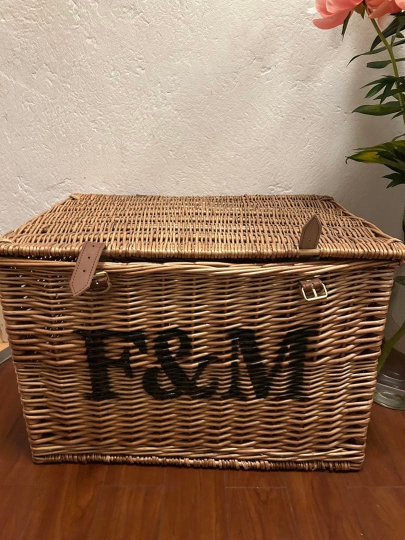 F&M フォートナム＆メイソン カゴ バスケット ラージサイズ　ハンパー