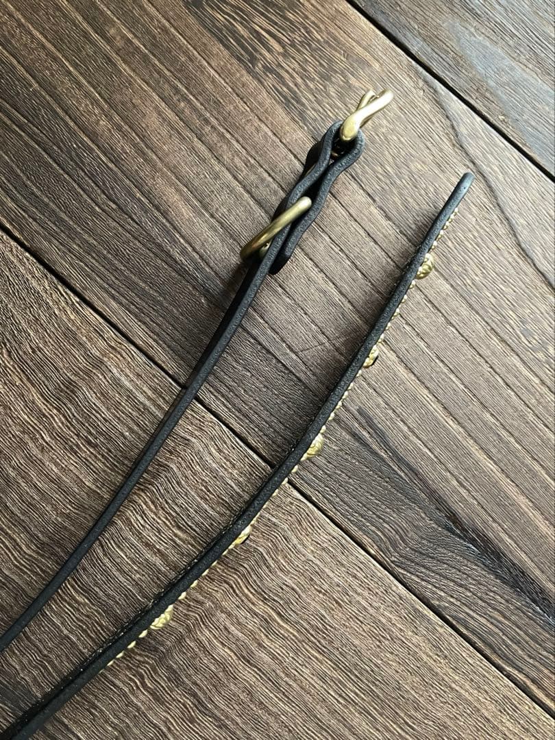 ナローロングベルト　真鍮　サドルレザー　oval+ HTC CALEE