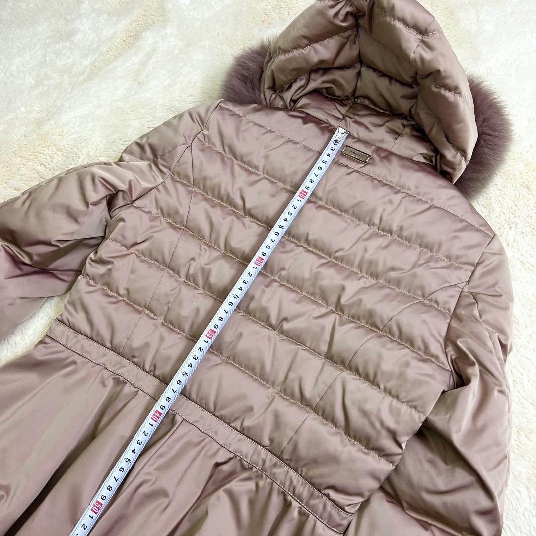 『美品』+MiNi ピュウミニ　ダウンジャケット イタリア　ピンクベージュ　42