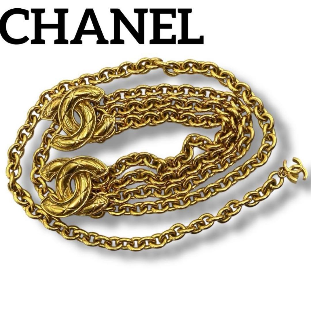 専用 CHANEL シャネル 3連 チェーン ベルト ココマーク ビンテージ