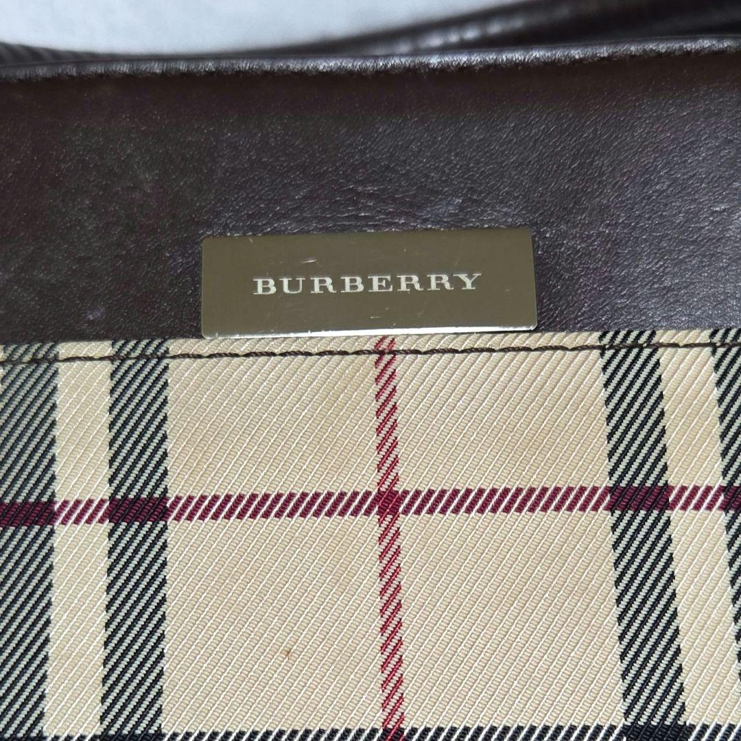 BURBERRY ノバチェック ハンド バッグ キャンバス レザー ベージュ