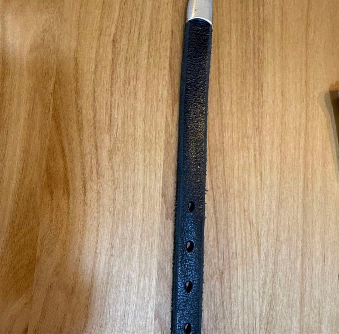 小物 OUR LEGACY 2CM BELT BLACK LEATHER L80