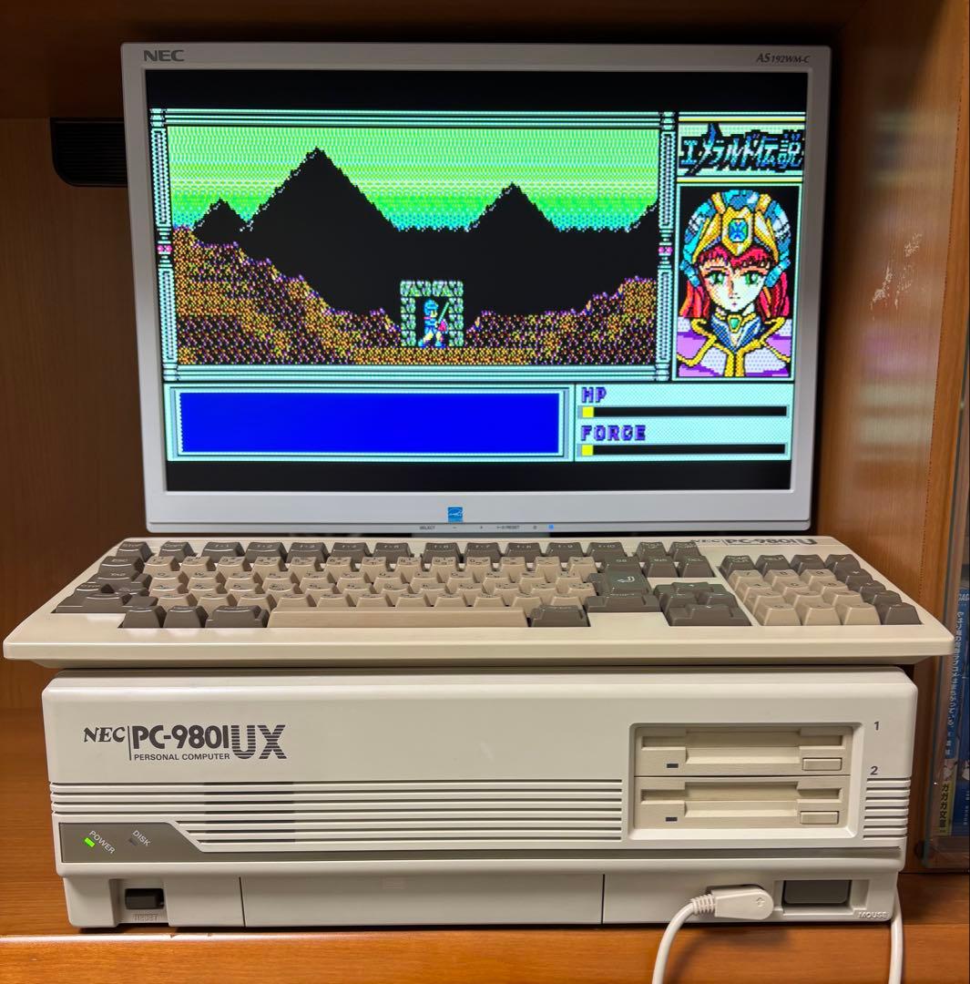 PC-9801UX 本体とキーボード 美品 やや難あり