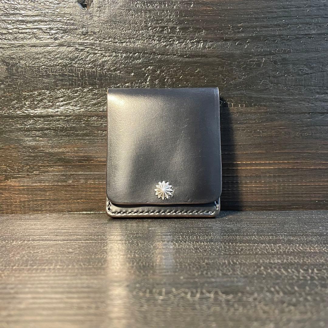 HORWEENクロムエクセル　スリムウォレット　コンチョカスタム　シルバー925