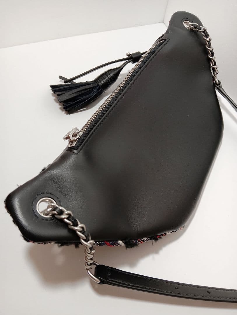 トリーバーチ　61482 FLEMING TWEED BAG ウエストバッグ