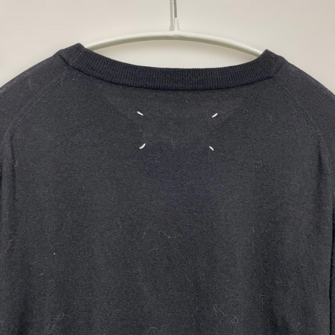 ブラック クルーネック ニットセーター マルジェラ