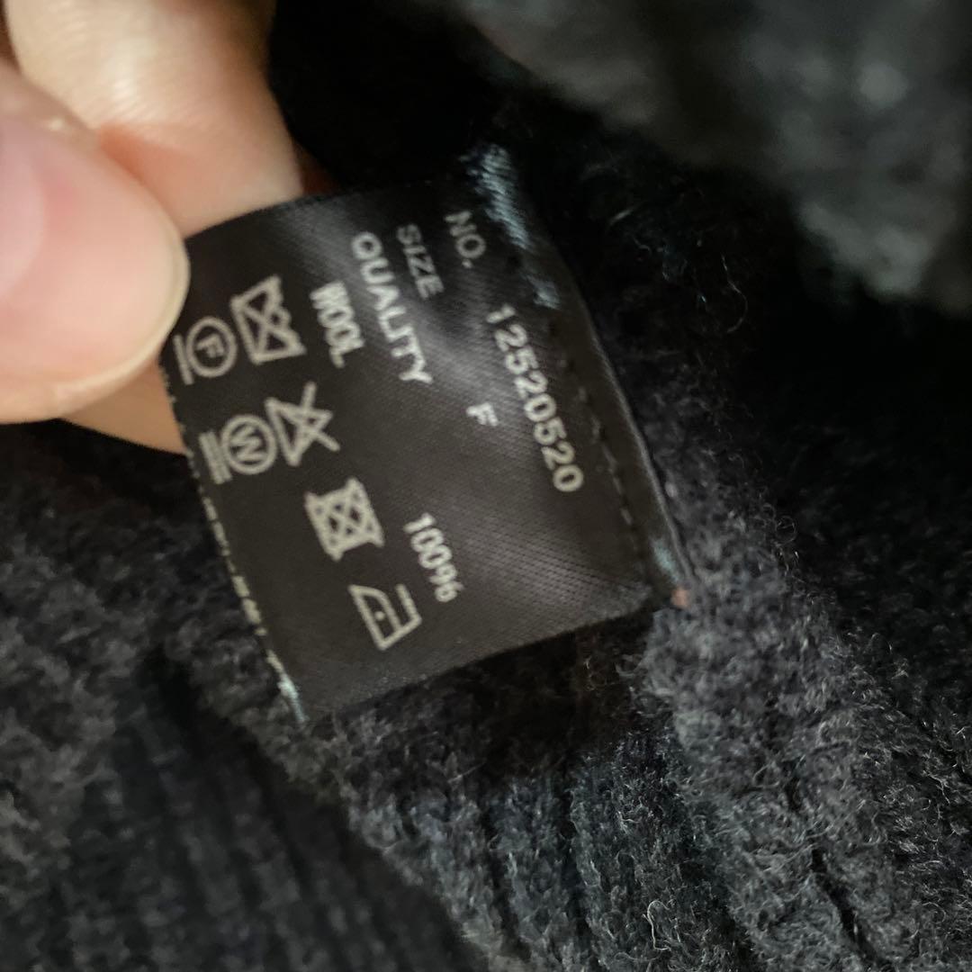 todayfulラグランニットウール100% グレー