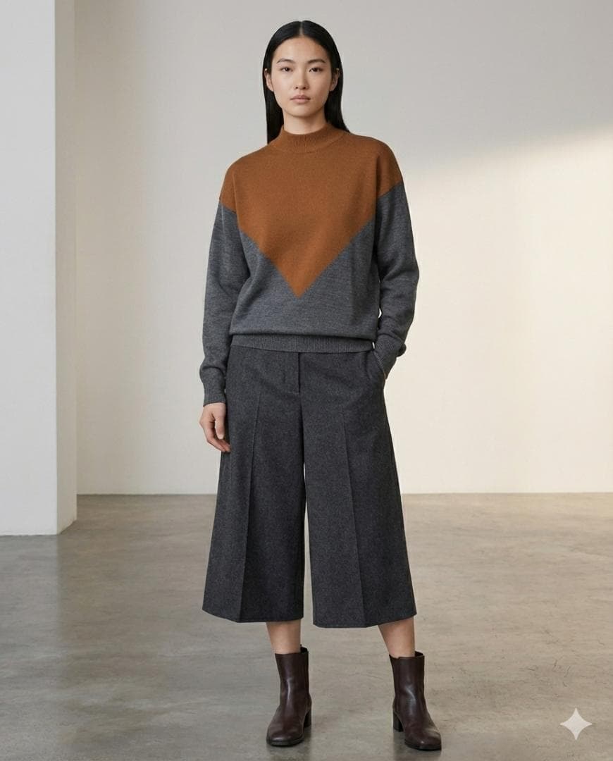 【新品】Plan C ロングスリーブインターシャニット 36