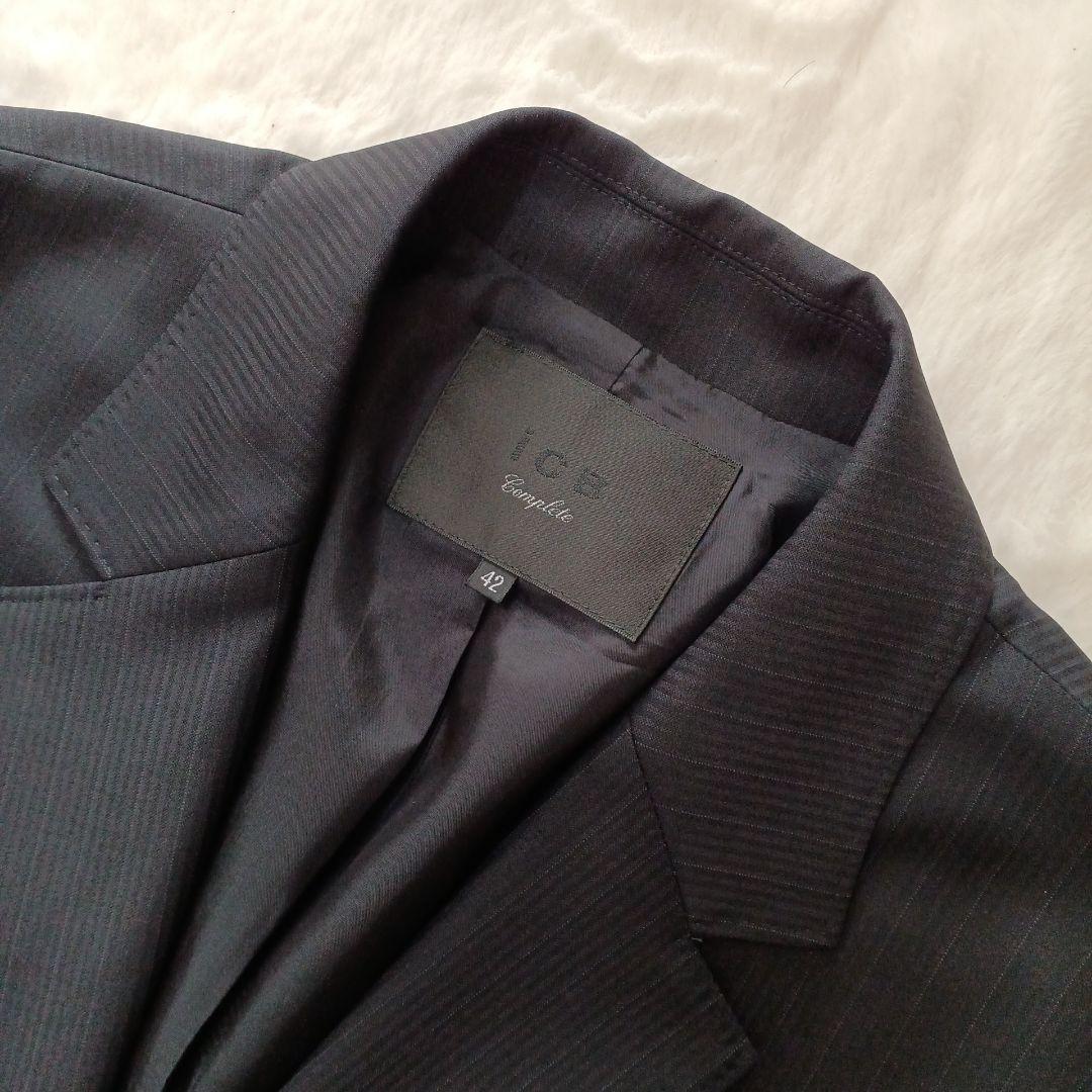 iCB complete 高級ライン パンツセットアップ 42　大きいサイズ　紺