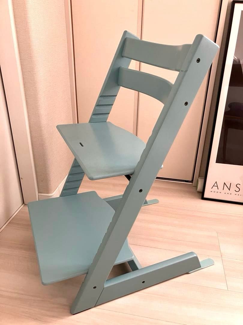 STOKKE トリップトラップ（椅子本体＆ベビーセット）　アクアブルー