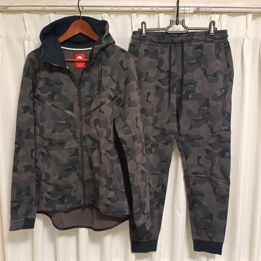 Nike ナイキ テックフリース ダークカモフラ ジャージ上下セット 上XL M