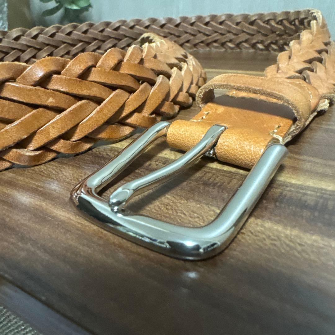 小物 Whitehouse Cox leather mesh belt