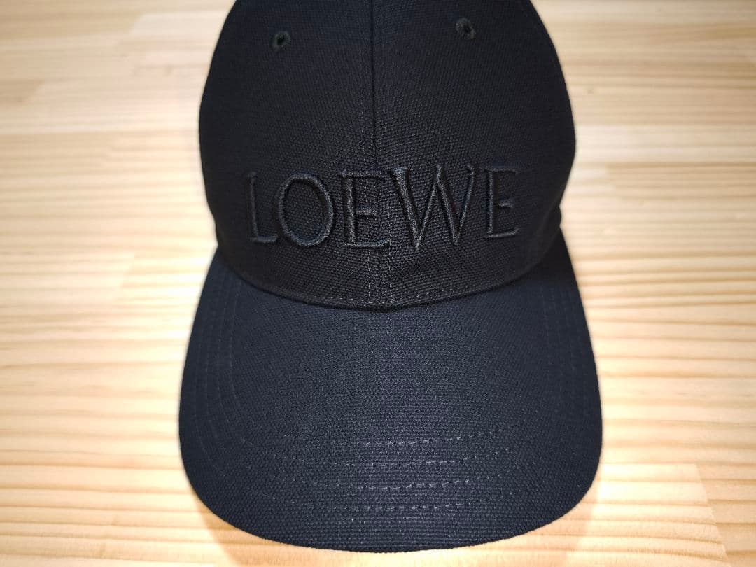 LOEWE キャップ キャンバス ベースボールキャップ ブラック